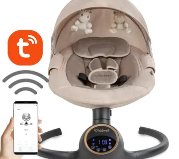 REVE bež/zlatna 2-u-1 električna dječja ležaljka - Pribislavec