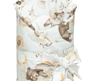 Dvostrani poplun za bebe 75x75cm medo - Pribislavec