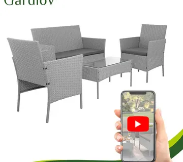 Gardlov 26910 sivi vrtni namještaj od ratana - Pribislavec