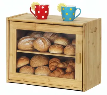 Posuda za kruh 40 x 31 x 20 cm bambus, prozirni akril - Pribislavec