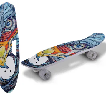 Skateboard s drškom i svjetlećim RGB LED kotačima - Pribislavec