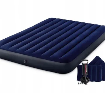 INTEX madrac na napuhavanje s klipnom pumpom 203 x 152cm plavi - Pribislavec
