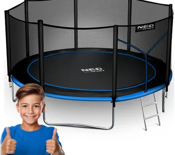 Neo-Sport vrtni trampolin 404 cm (13 ft) s vanjskom mrežom i ljestvama, plavi - Pribislavec