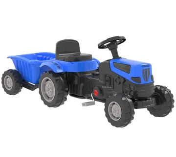 Traktor s prikolicom na pedale XXL plavi 143 cm - Pribislavec