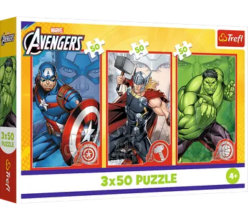 Puzzle - 3x50 - Vaš heroj / Disney Marvel Osvetnici Trefl 34891 - Pribislavec
