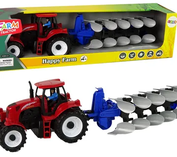 Traktor s plugom crveno-plavi - Pribislavec