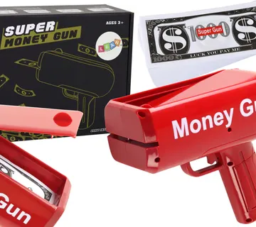 Money Gun pištolj za izbacivanje novčanica crveni - Pribislavec