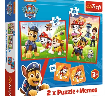 Puzzle + Memos 2u1 Paw Patrol Dog Team u akciji Trefl 93337 - Pribislavec