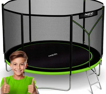 Neo-Sport vrtni trampolin 312 cm (10 ft) s vanjskom mrežom i ljestvama, zeleni - Pribislavec