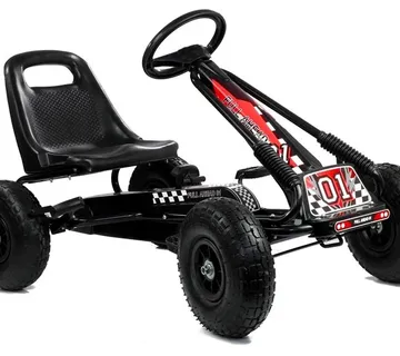 Go-Cart s pedalama za djecu, crni - Pribislavec