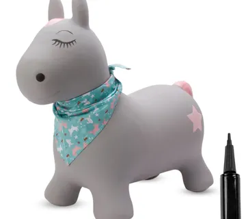 Gumeni sivi pony za skakanje 60cm - Pribislavec