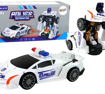 Robot auto policijski bijeli 2u1 transformacija - Pribislavec