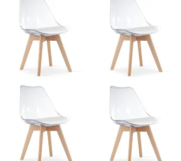 MARK Stolica - prozirne / prirodne noge x 4 - Pribislavec