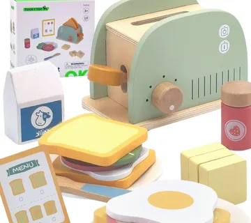 Tooky Toy drveni toster za djecu pastelno zeleni - Pribislavec