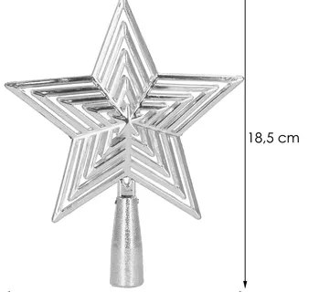 Springos božićni ukras "Zvijezda", 14,5 cm, srebrna - Pribislavec