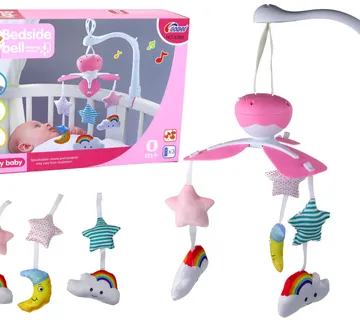 Vrtuljak za krevetić sa zvukovima pink - Pribislavec