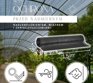 Crna mreža za sjenu 140 GSM 1,5 × 25 m (100 traka) - Pribislavec