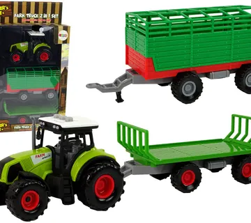 Traktor s 2u1 prikolicom zeleni - Pribislavec