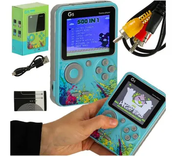 Retro mini prijenosna igraća konzola, plava - Pribislavec
