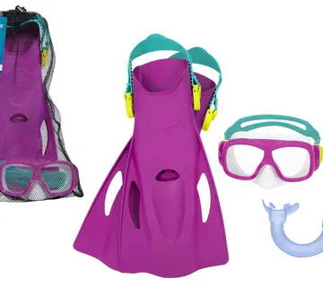 Bestway ronilački set maska, disalica, peraje pink - Pribislavec