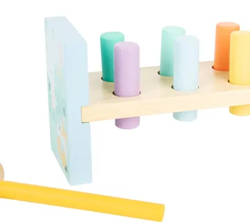 Small Foot drvena klupa za kucanje čekićom, pastelne boje - Pribislavec