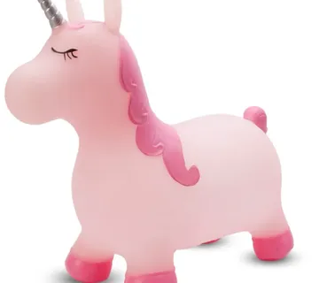 Gumeni roza jednorog za skakanje 60cm - Pribislavec
