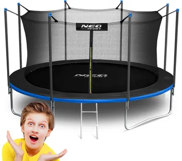 Vrtna trampolina 15 ft / 465 cm s unutarnjom zaštitnom mrežom i ljestvama, Neo-Sport - Pribislavec