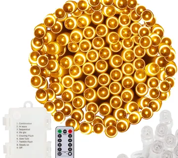 LED lampice na baterije – 100 lampica toplo bijele - Pribislavec