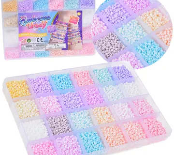 Set pastelnih perli za narukvice prijateljstva, 24 boje - Pribislavec