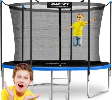 Neo-Sport vrtni trampolin 312 cm (10 ft) s unutarnjom mrežom i ljestvama, plavi - Pribislavec
