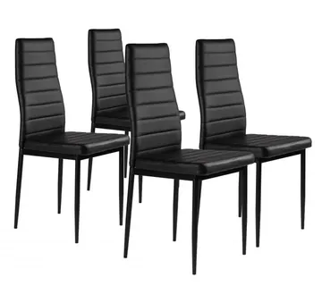 Modernhome set od 4 stolice za dnevni boravak - crne - Pribislavec