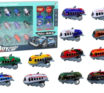 Set od 12 autića, motorni avioni, 5 cm prometni znakovi - Pribislavec