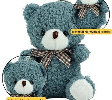 Plišani privjesak za ključeve medvjedić tamnoplavi 8 cm - Pribislavec
