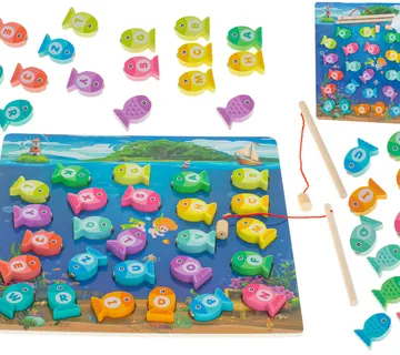 Drvena igra pecanje sa montessori magnetom 3u1 - Pribislavec