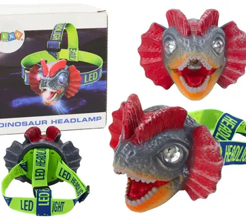 Dinosaur prednja svjetiljka traka za glavu 3 LED diode - Pribislavec