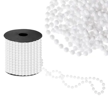 Lanac s perlicama 7 mm – duljina 10 m bijeli - Pribislavec