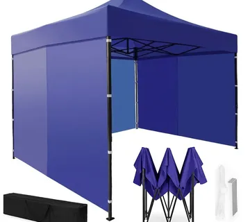 MultiGarden vrtni paviljon za događanja, automatski samosklapajući šator 3 × 3 m, plavi - Pribislavec