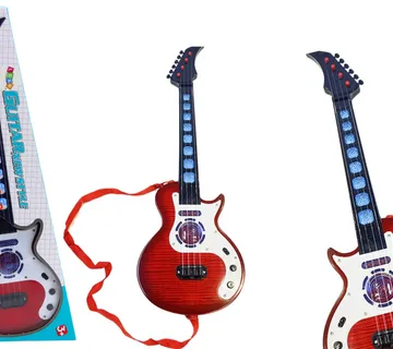 Električna gitara za djecu svijetli melodije crvena - Pribislavec