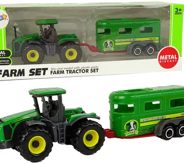 Zeleni traktor s prikolicom za prijevoz stoke - Pribislavec