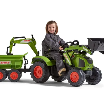 Traktor na pedale Falk Claas sa prikolicom, žlicom i buldožerom 3 godine - Pribislavec