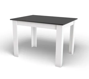 Pravokutni stol 120x80 crno + bijelo - Pribislavec