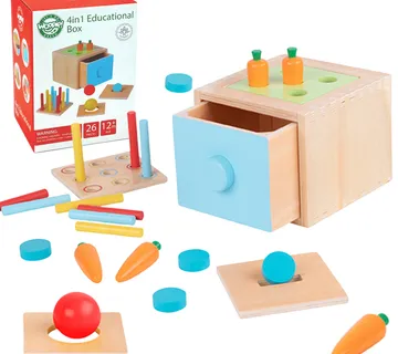 Woopie Montessori drvena kutija/sorter s kliznom ladicom - Pribislavec