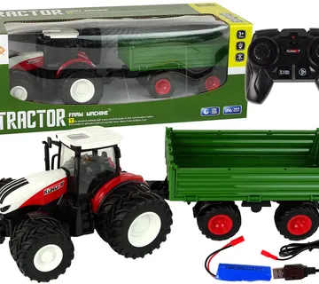 RC traktor s prikolicom 1:24 crveno-zeleni - Pribislavec