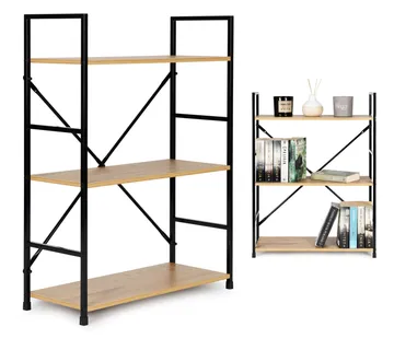 ModernHome loft polica za knjige, 3 razine - Pribislavec