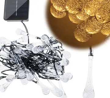 Solarna ledena vrtna svjetla 6,5m 30led topla bijela - Pribislavec