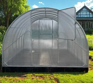Metalni plastenik GAUDI 3.14m x 12m, razmak 0,67m, polykarbonat 6mm - Pribislavec
