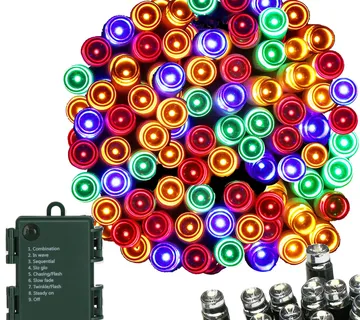 LED lampice na baterije – 50 lampica višebojna - Pribislavec