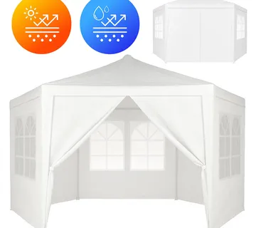 MultiGarden vrtni paviljon / šator 2 × 2 × 2 m s prozorima – bijeli - Pribislavec