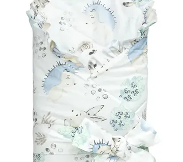Dvostrani poplun za bebe 75x75cm ježić - Pribislavec