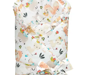 Dvostrani poplun za bebe 75x75cm piknik - Pribislavec